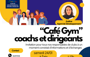 "Café gyms" pour nos coachs et dirigeants