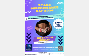 Ouverture des inscriptions pour le Stage Perf GAF de cet été 2026