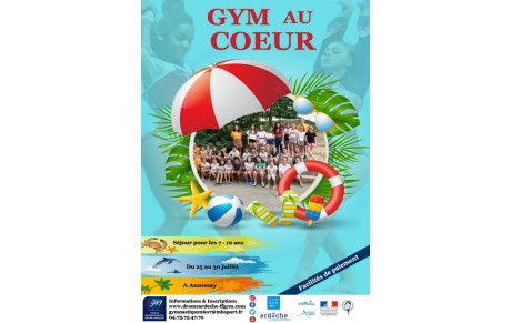 NOUVEAU STAGE &quot;GYM AU COEUR&quot; du 25 au 30 Juillet 2022