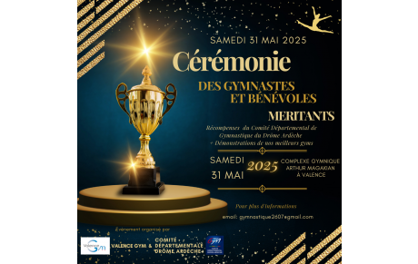 Cérémonie des gymnastes et bénévoles méritants 2025