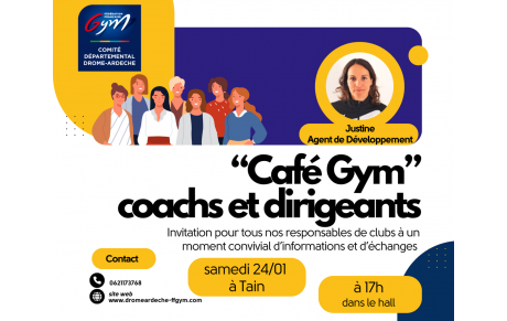 "Café gyms" pour nos coachs et dirigeants